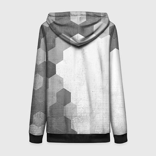 Женская толстовка на молнии Jaguar - white gradient по-вертикали / 3D-Черный – фото 2