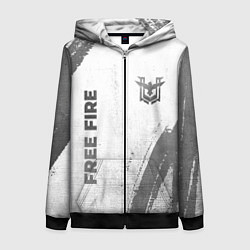 Женская толстовка на молнии Free Fire - white gradient вертикально