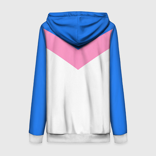 Женская толстовка на молнии В стиле 90-х ретро спортивная / 3D-Белый – фото 2