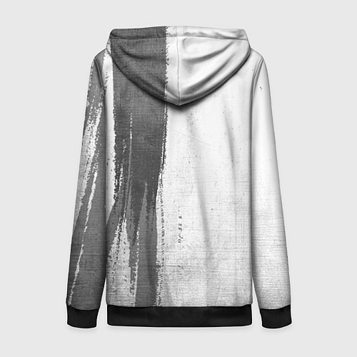 Женская толстовка на молнии Tokyo Ghoul - white gradient по-вертикали / 3D-Черный – фото 2