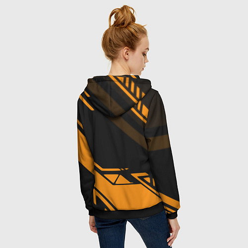 Женская толстовка на молнии Serious Sam geometry / 3D-Черный – фото 4