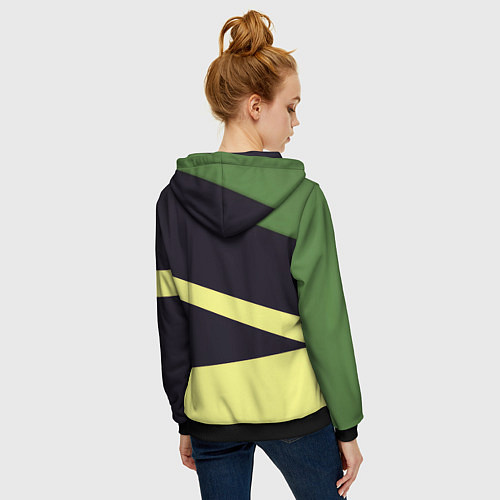 Женская толстовка на молнии Arsenal geometry / 3D-Черный – фото 4