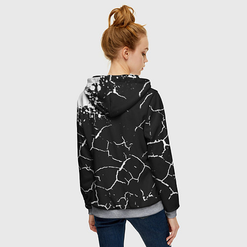 Женская толстовка на молнии Half life pattern краски / 3D-Меланж – фото 4