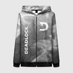 Женская толстовка на молнии Deadlock - grey gradient вертикально