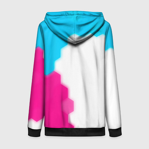 Женская толстовка на молнии Stumble Guys neon gradient style по-вертикали / 3D-Черный – фото 2