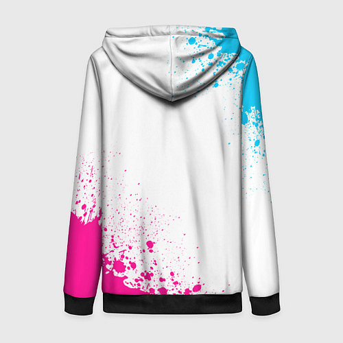 Женская толстовка на молнии Stumble Guys neon gradient style вертикально / 3D-Черный – фото 2