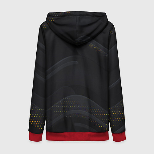 Женская толстовка на молнии Геометрия полосы текстура / 3D-Красный – фото 2