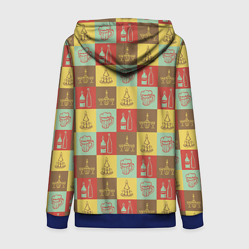 Женская толстовка на молнии Немецкий паб / 3D-Синий – фото 2