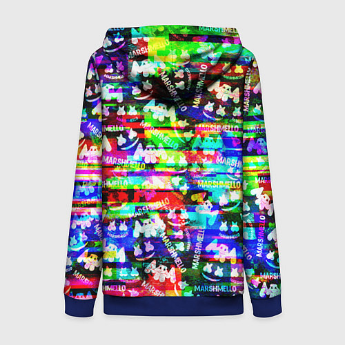 Женская толстовка на молнии Marshmello music краски / 3D-Синий – фото 2