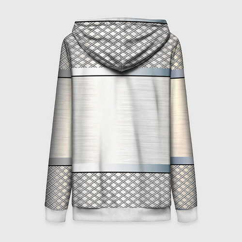 Женская толстовка на молнии FORD metal steel auto / 3D-Белый – фото 2