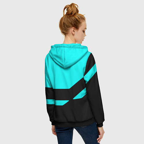 Женская толстовка на молнии Ъуъ съука геометрия / 3D-Черный – фото 4