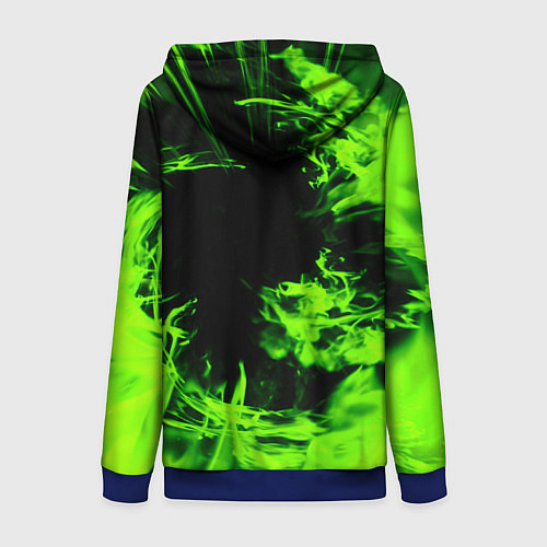 Женская толстовка на молнии Half life кислотное лого огонь / 3D-Синий – фото 2