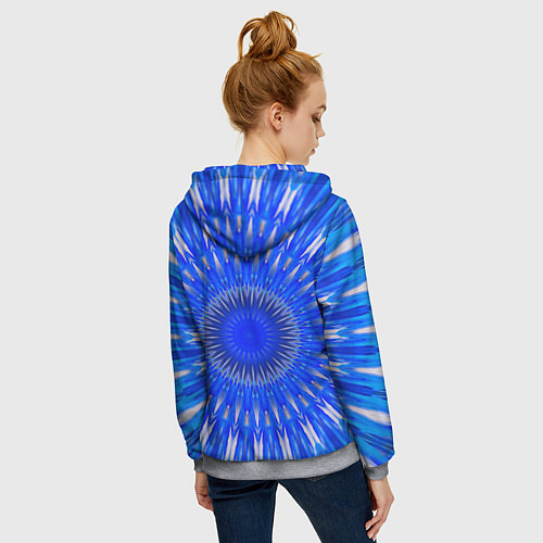 Женская толстовка на молнии Абстрактный узор психоделика / 3D-Меланж – фото 4