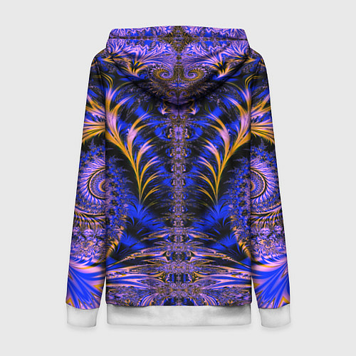 Женская толстовка на молнии Оптический визуальный стиль / 3D-Белый – фото 2