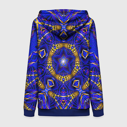 Женская толстовка на молнии Оптический узор текстура / 3D-Синий – фото 2