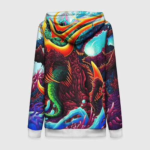 Женская толстовка на молнии Doom monster mars / 3D-Белый – фото 2