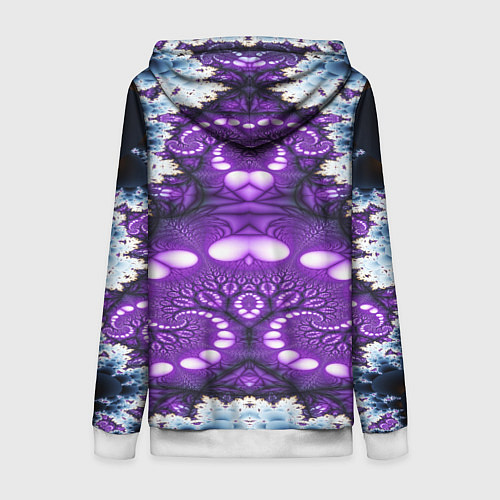 Женская толстовка на молнии Абстрактная иллюзия текстура / 3D-Белый – фото 2