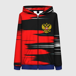 Женская толстовка на молнии Россия полосы краски