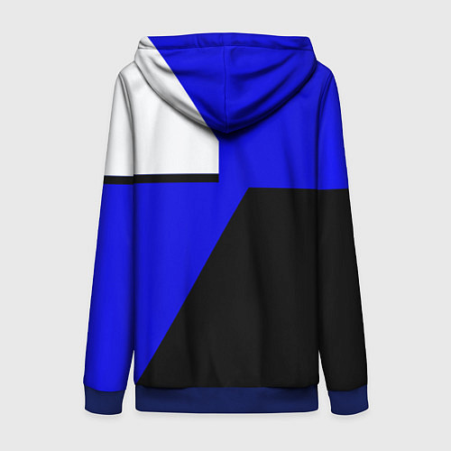 Женская толстовка на молнии Portal geometry steel game / 3D-Синий – фото 2