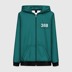Женская толстовка на молнии Игрок 388 - Игра в кальмара