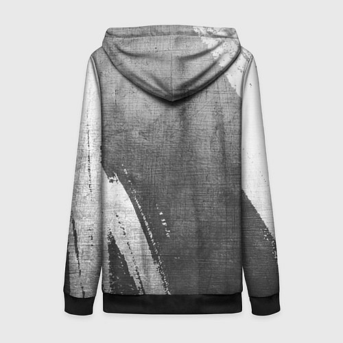 Женская толстовка на молнии Valencia - grey gradient вертикально / 3D-Черный – фото 2