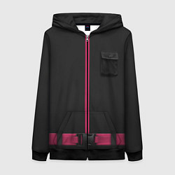 Толстовка на молнии женская Форма стражи Squid Game, цвет: 3D-черный
