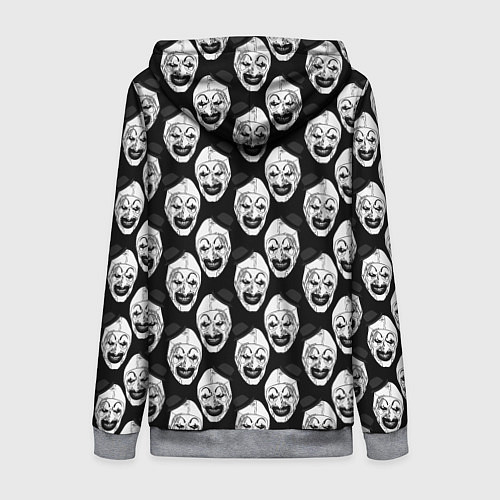Женская толстовка на молнии Funny terrifier clown Art / 3D-Меланж – фото 2