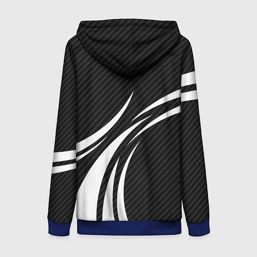 Женская толстовка на молнии Lixiang - carbon black / 3D-Синий – фото 2