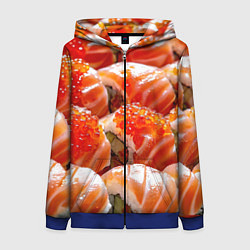 Толстовка на молнии женская Ролл Филадельфия, цвет: 3D-синий