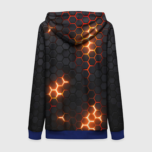 Женская толстовка на молнии Arctic Monkeys - плиты с подсветкой / 3D-Синий – фото 2