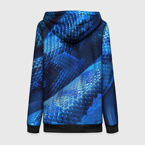 Женская толстовка на молнии Змеиный стиль / 3D-Черный – фото 2