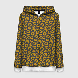 Женская толстовка на молнии Рыжие пятна леопарда