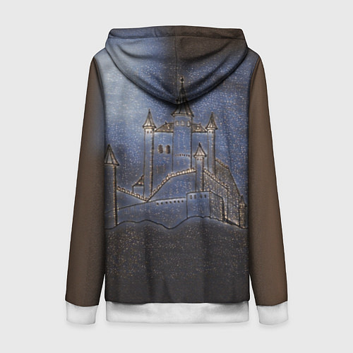 Женская толстовка на молнии Замок принцессы / 3D-Белый – фото 2