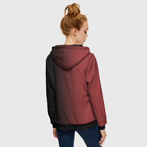 Женская толстовка на молнии Subaru и череп / 3D-Черный – фото 4