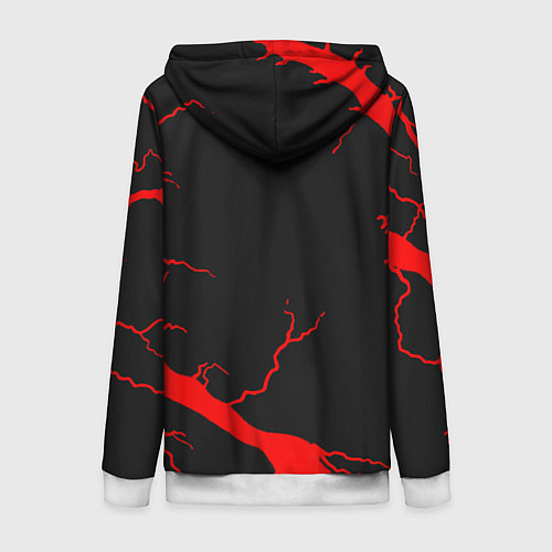 Женская толстовка на молнии Doom storm steel / 3D-Белый – фото 2