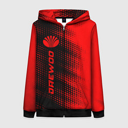 Женская толстовка на молнии Daewoo - red gradient по-вертикали