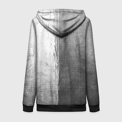Женская толстовка на молнии God of War - grey gradient по-вертикали / 3D-Черный – фото 2