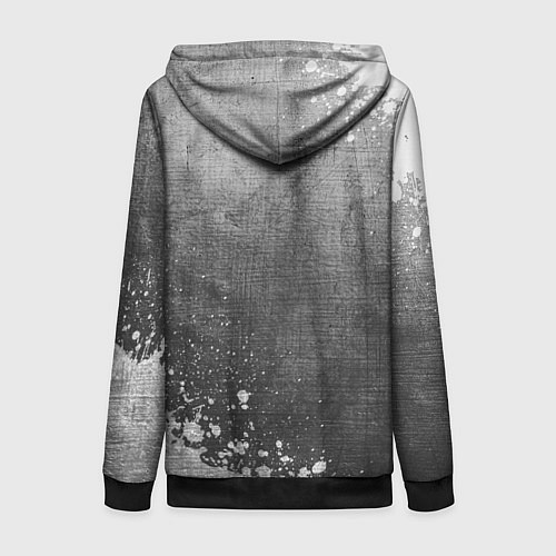 Женская толстовка на молнии Bleach - grey gradient вертикально / 3D-Черный – фото 2