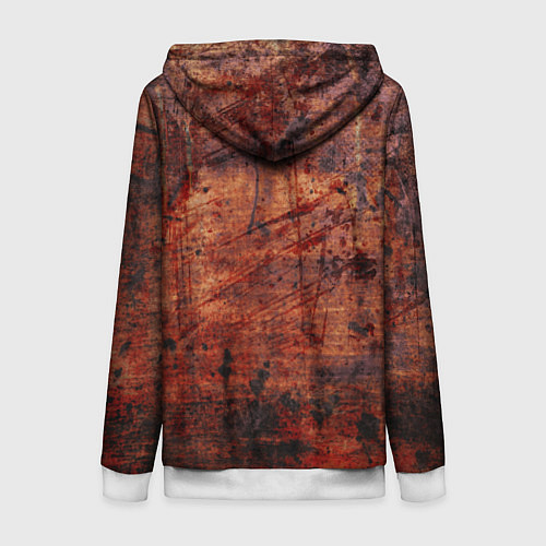 Женская толстовка на молнии Абстракция - rusty mood / 3D-Белый – фото 2