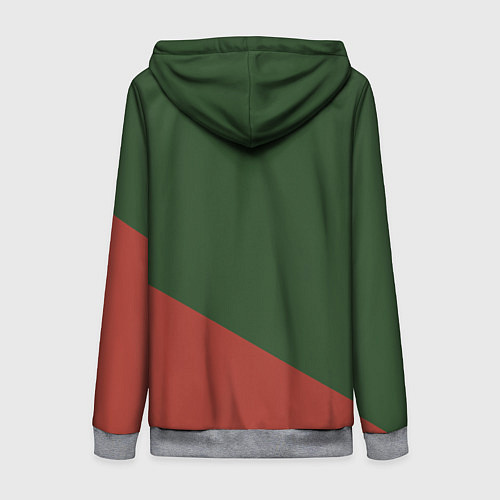 Женская толстовка на молнии Мотострелковые войска: герб со щитом / 3D-Меланж – фото 2