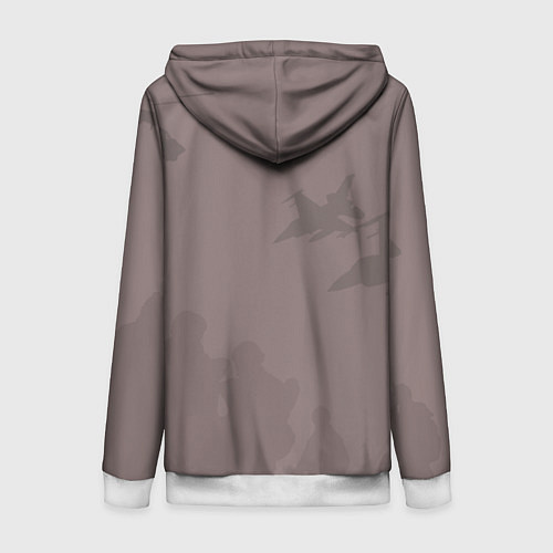 Женская толстовка на молнии Лавры / 3D-Белый – фото 2