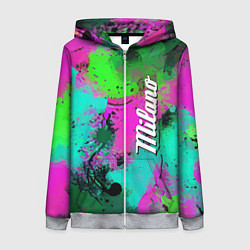 Толстовка на молнии женская Color impression - abstraction, цвет: 3D-меланж