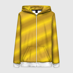 Толстовка на молнии женская Золотой градиент, цвет: 3D-белый