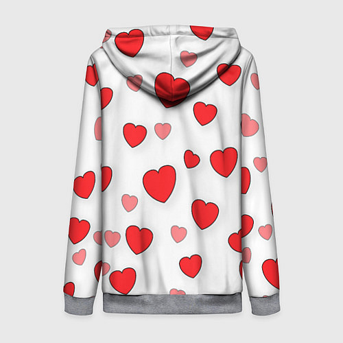 Женская толстовка на молнии Атмосфера любви / 3D-Меланж – фото 2