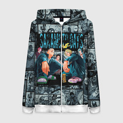 Женская толстовка на молнии Дни сакамото главные герои