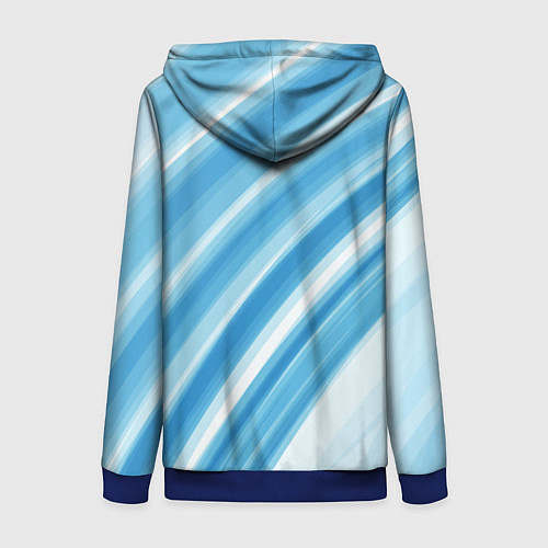 Женская толстовка на молнии Акварель / 3D-Синий – фото 2