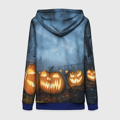 Женская толстовка на молнии Костюмы для halloween / 3D-Синий – фото 2