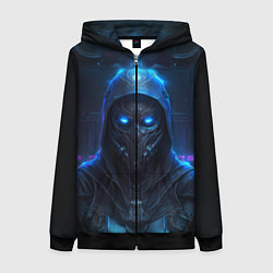 Толстовка на молнии женская Человек в маске, цвет: 3D-черный
