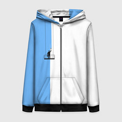 Толстовка на молнии женская Моляр красит стену, цвет: 3D-черный