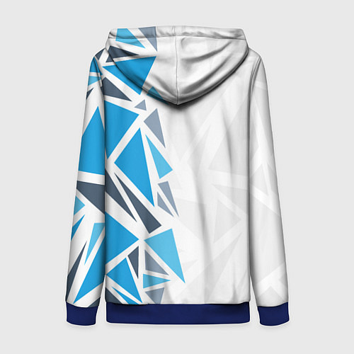 Женская толстовка на молнии Бмв - фрагментация синяя / 3D-Синий – фото 2